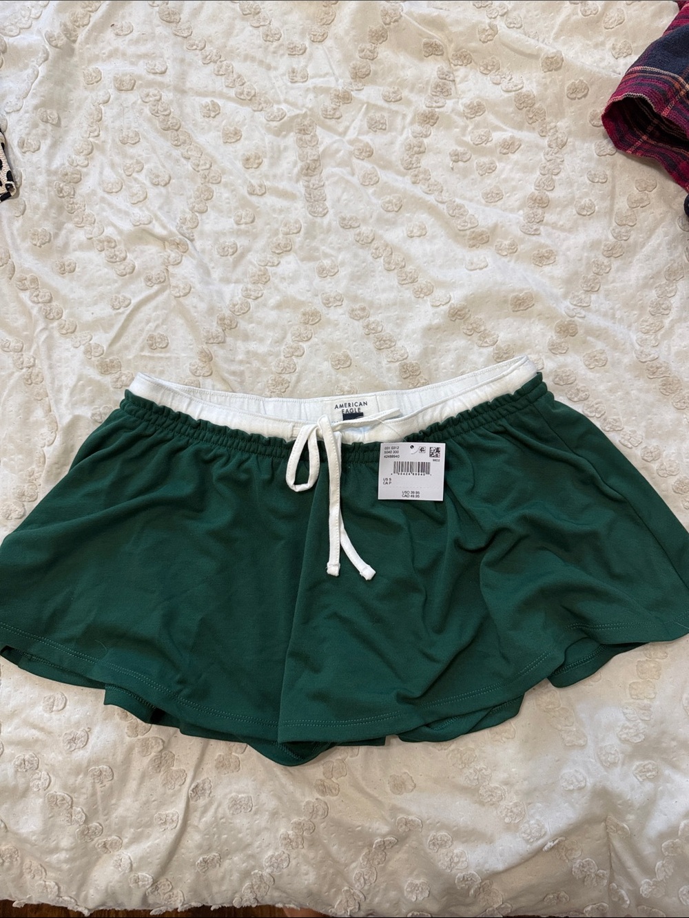 American Eagle Outfitters Forest Green Womens knit mini skort NWT